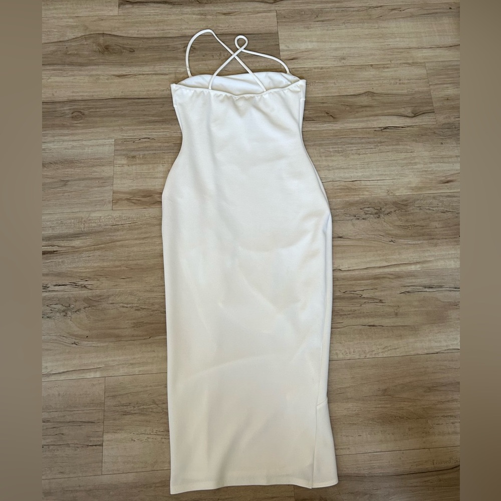 White Split Thigh Dress - Picture 3 of 5